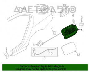 Corpul capacului rezervorului de combustibil BMW 5 F10 11-16