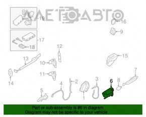 Механизм ручки двери передней правой BMW 5 F10 11-16 code