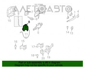 Замок двери передней правой Mini Cooper Countryman R60 10-16 keyless