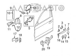 Limitatorul ușii față stânga BMW 335i e92 07-13 nou OEM original