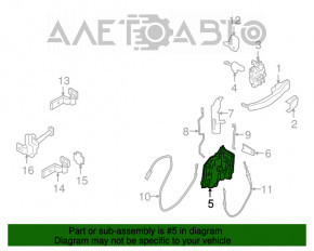 Замок двери передней правой Mini Cooper F56 3d 14-