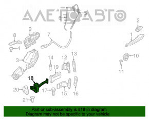 Limitatorul ușii din spate dreapta pentru BMW 5 F10 11-16