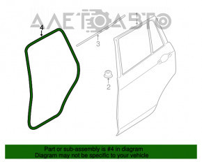 Уплотнитель двери задней правой BMW X3 F25 11-17