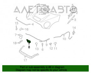 Замок капота левый Mini Cooper Countryman R60 10-16