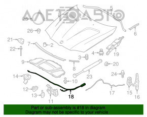 Cablu deschidere capotă față BMW X3 F25 11-17