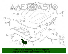 Capota dreapta a capotei BMW X3 F25 11-17