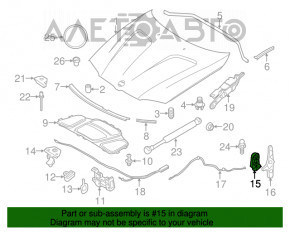 Manerul de deschidere a capotei BMW X3 F25 11-17