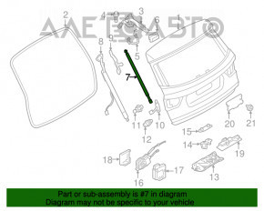 Amortizorul ușii portbagajului stânga BMW X3 F25 11-17