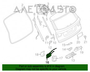 Acționare electromecanică a încuietorii portbagajului pentru BMW X3 F25 11-17