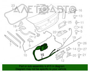 Acționarea electrică a capacului portbagajului BMW 5 F10 11-16