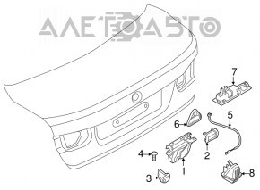 Butonul de deschidere a portbagajului BMW 5 F10 11-16 fără cameră