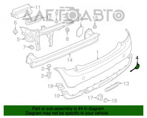 Capacul carligului de tractare din bara spate dreapta pentru Mini Cooper F56 3d 14-