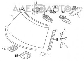 Лобовое стекло Mini Cooper Countryman R60 10-16 с датчиком дождя, песок, тычки