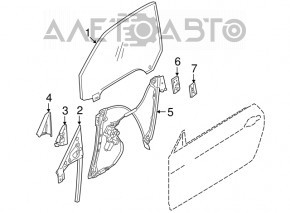 Geam electric cu motor, fata stanga, BMW 335i e92 07-13