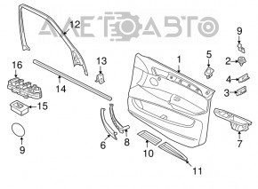 Cadru ușă interior față dreapta BMW X5 E70 11-13 pentru difuzor