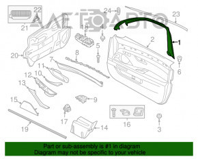 Capac usa interioara superioara fata stanga BMW 5 F10 11-16