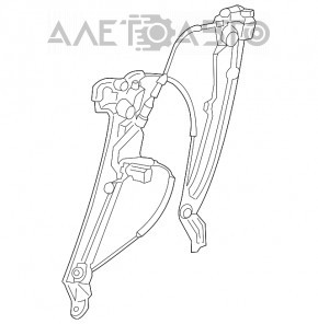 Geam electric cu motor, față stânga, BMW 5 F10 11-16