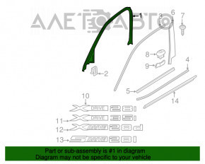 Cadru ușă interior față stânga BMW X3 F25 11-17 negru