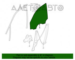 Стекло двери передней правой BMW 3 F30 12-18