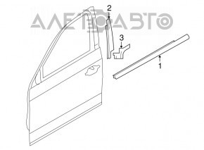 Capac usa fata stanga BMW 3 F30 12-18 lucios, zgarieturi