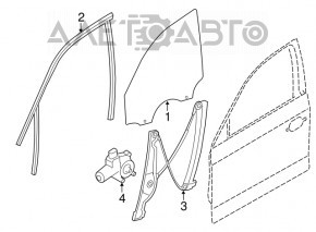 Стеклоподъемник с мотором передний левый BMW 3 F30 12-18