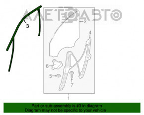 Уплотнитель стекла передний левый BMW X3 F25 11-17