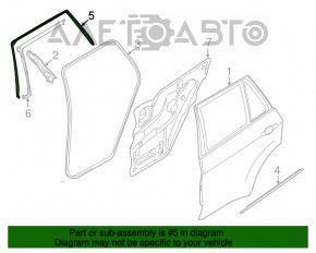 Уплотнитель стекла двери задний правый наружный BMW X5 E70 07-13