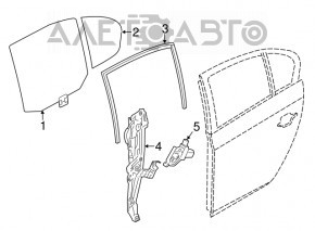 Стеклоподъемник с мотором задний левый BMW 5 F10 11-16