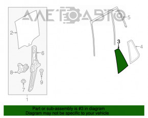 Стекло двери треугольник заднее правое BMW X3 F25 11-17 рассохся уплотнитель