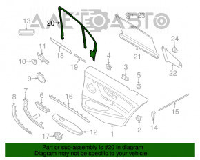 Cadru ușii interioare spate stânga BMW 3 F30 12-18