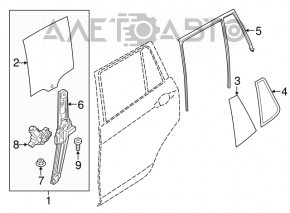 Уплотнитель стекла задний правый BMW X3 F25 11-17 OEM