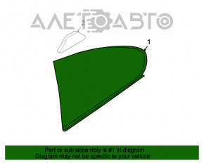 Fereastra din spate dreapta cu geam opac pentru BMW 335i e92 07-13