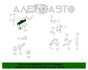 Mânerul ușii interioare din față dreapta pentru BMW X5 E70 07-13