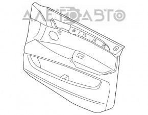 Capacul ușii, cartela frontală stânga BMW X5 E70 07-13 negru.