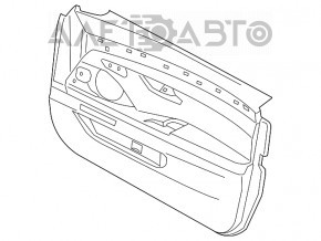 Capacul ușii, cartela frontală stânga BMW 5 F10 11-16 piele Dakota bej