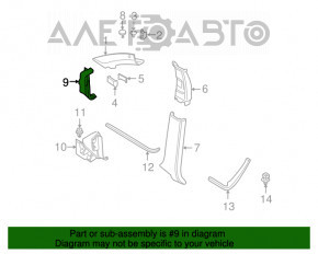 Capacul amortizorului din față dreapta, inferioară, pentru BMW X5 E70 07-13, negru