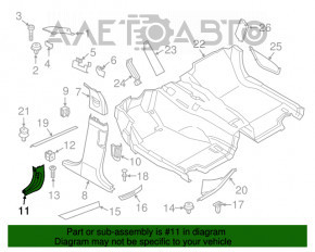 Capacul amortizorului frontal stânga jos BMW 5 F10 11-16 bej