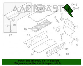 Capac spate stânga pentru Mini Cooper F56 3d 14-, uzată