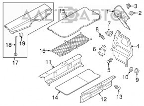 Capac spate stânga pentru Mini Cooper F56 3d 14-, uzată