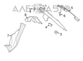 Capac spate dreapta BMW 5 F10 11-16 gri