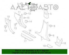 Capacul amortizorului frontal stânga BMW X3 F25 11-17 bej, pentru curățare chimică