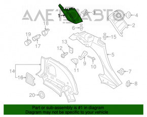 Capac spate dreapta fata pentru Mini Cooper Countryman R60 10-16, negru.