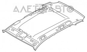 Acoperirea tavanului BMW X3 F25 11-17 negru, sub trapă.
