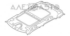 Обшивка потолка Mini Cooper Countryman R60 10-16 под люк, черн