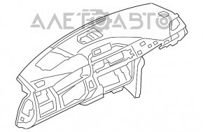 Torpedo panoul frontal fără AIRBAG BMW 3 F30 12-18 4d negru