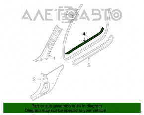 Capacul pragului interior frontal stânga BMW 335i e92 07-13 bej