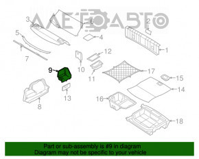 Cutie portbagaj BMW 335i e92 07-13 pentru unelte, lipsește un suport