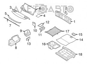 Cutie portbagaj BMW 335i e92 07-13 pentru unelte, lipsește un suport