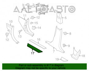 Накладка порога внешняя передняя левая BMW X3 F25 11-17