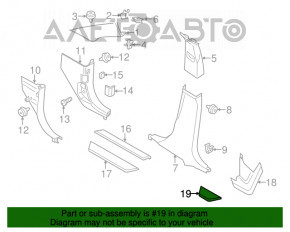 Накладка порога внешняя задняя правая BMW X3 F25 11-17